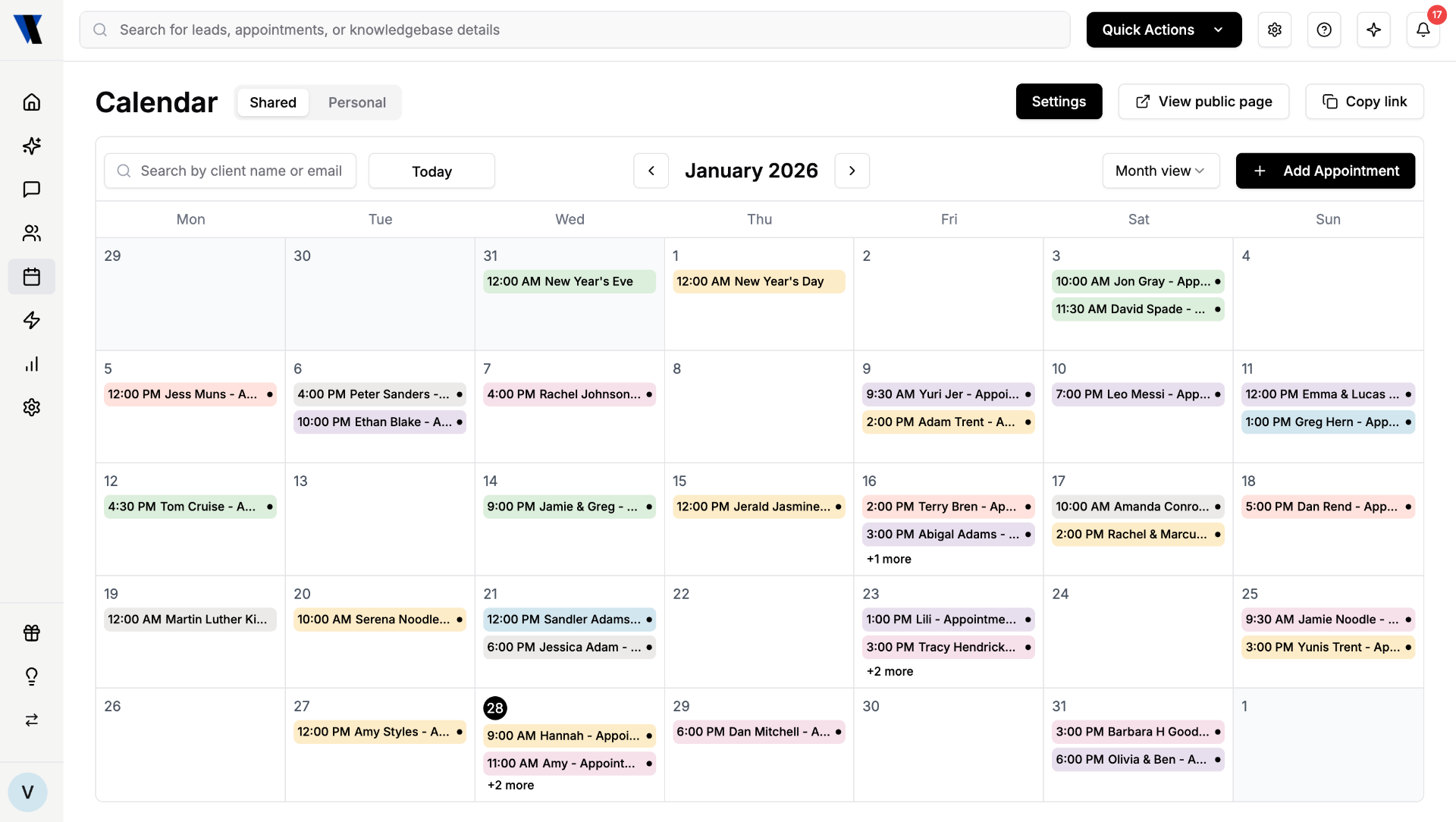 Appointment Scheduling screenshot