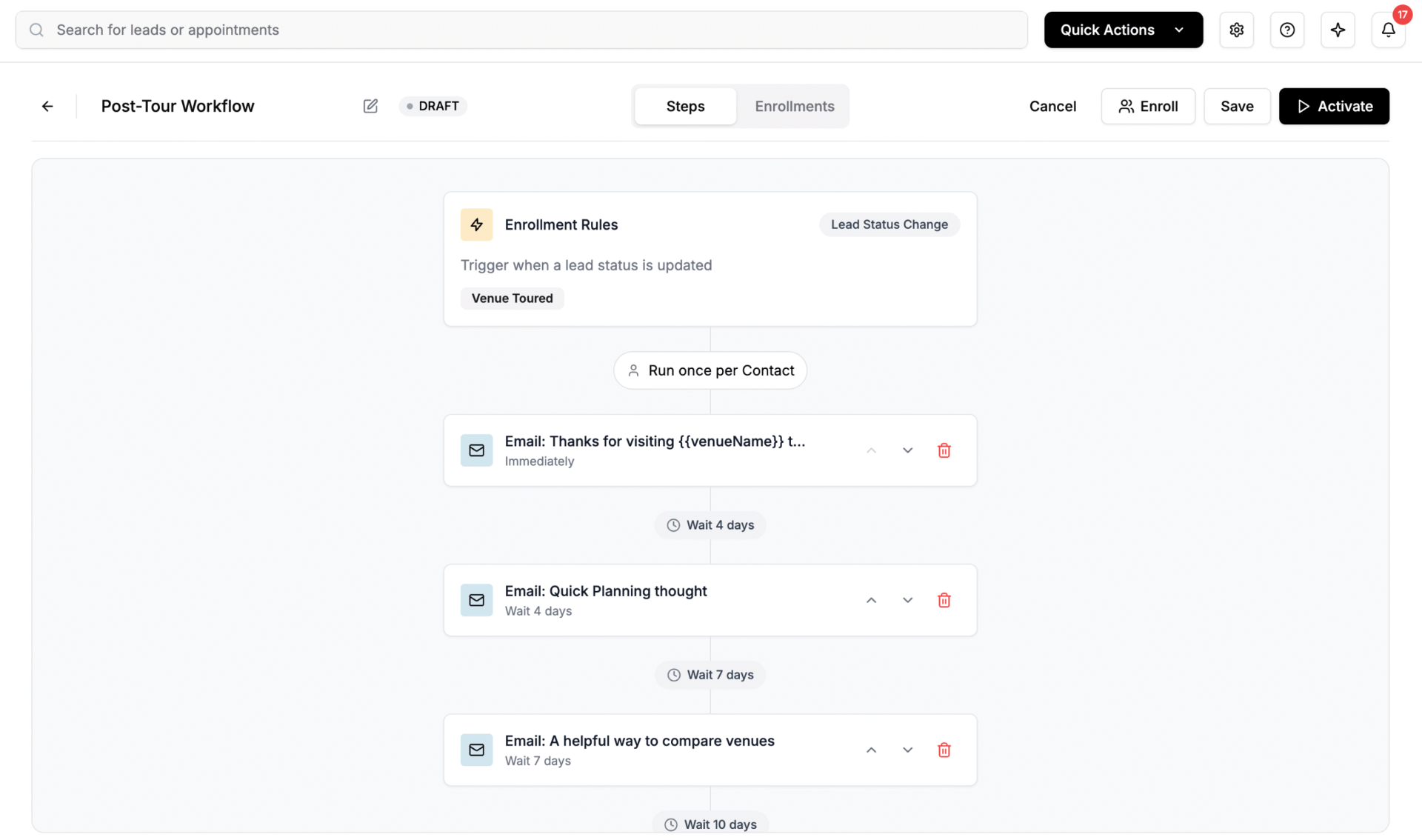 Workflows & Campaigns screenshot