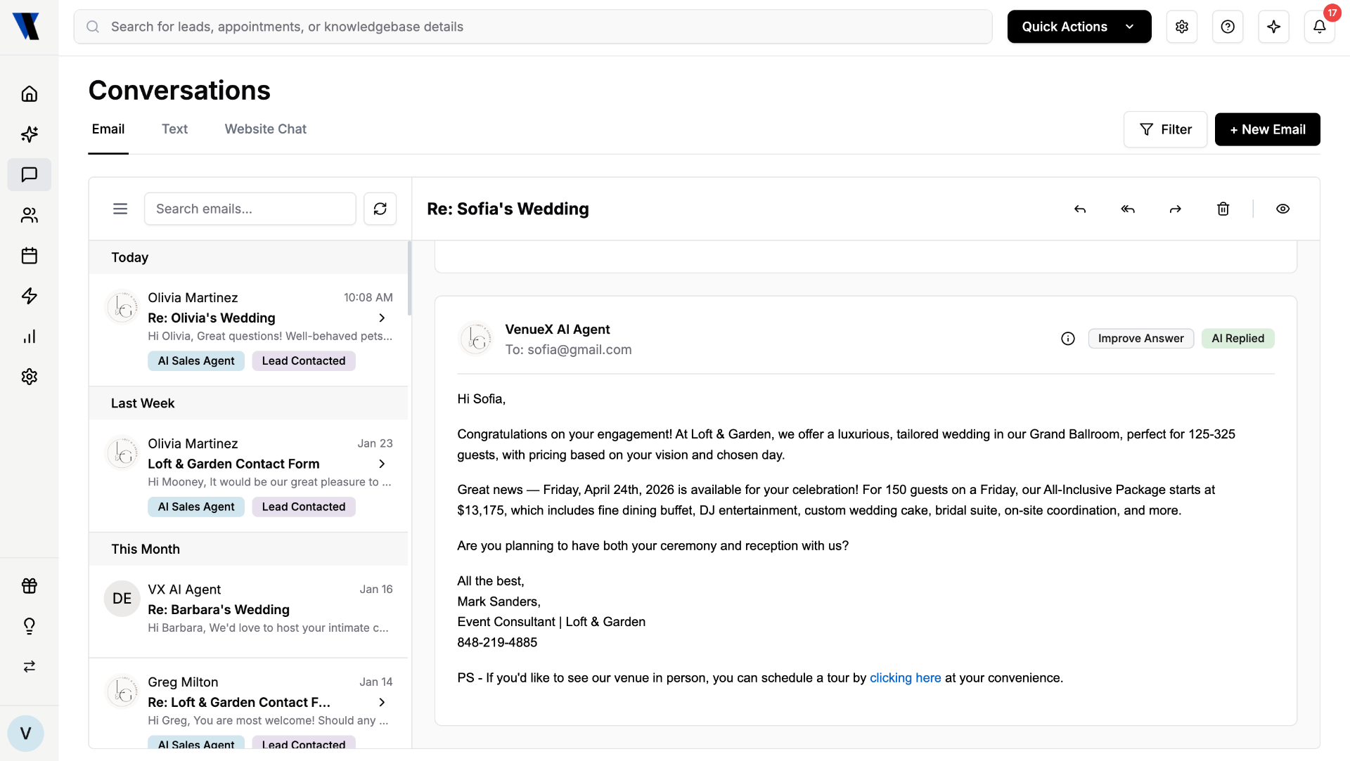 Lead Communication screenshot